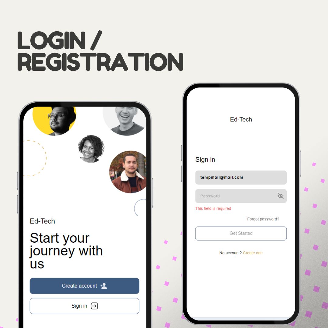 Login feature and login screen