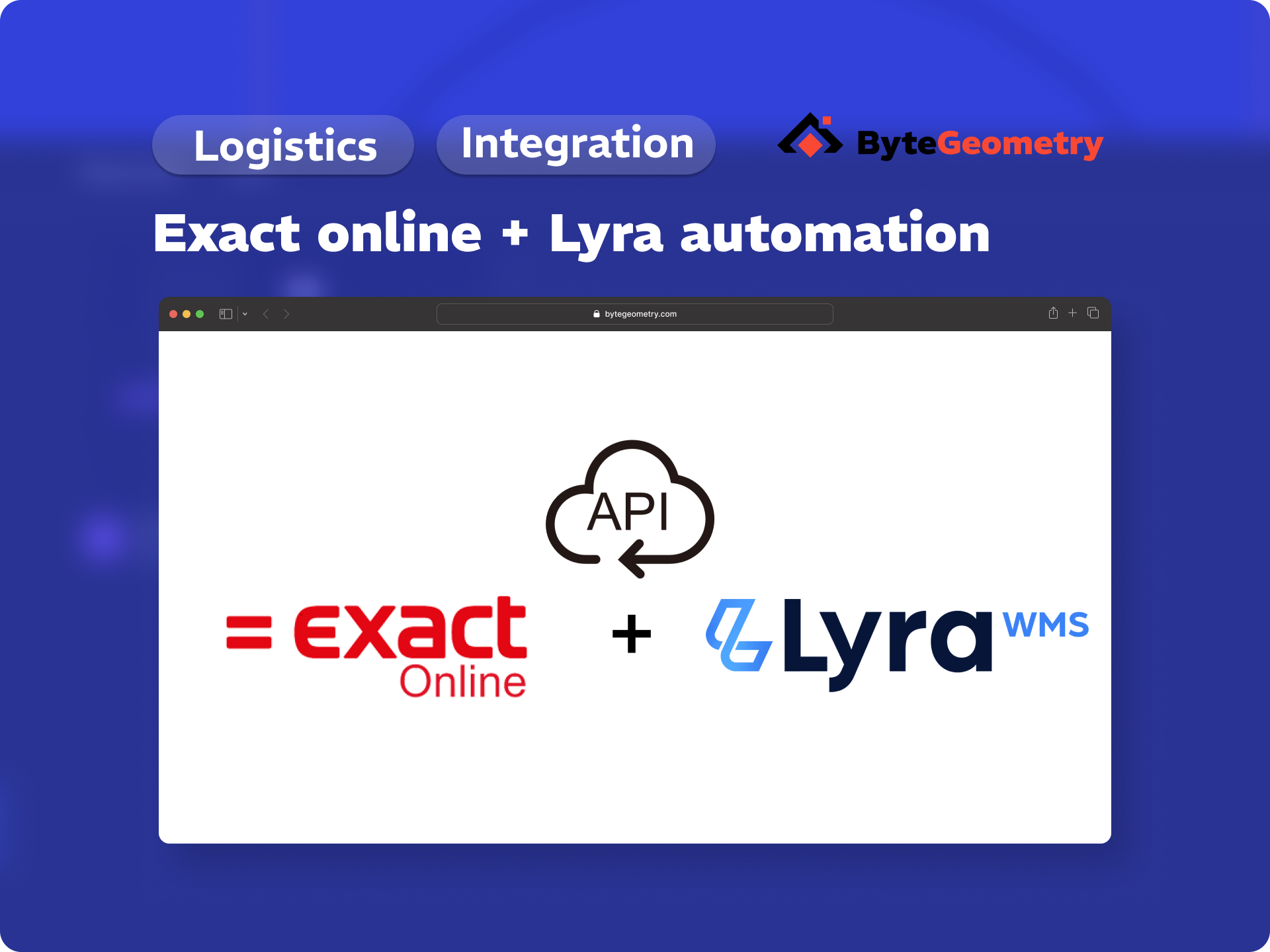 API integration between Exact Online and Lyra WMS